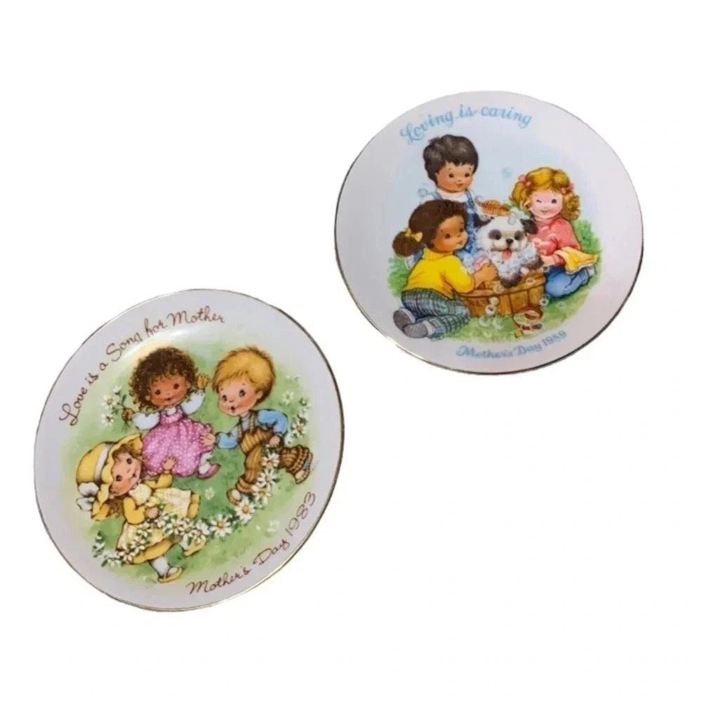 VINTAGE Avon Mother’s Day Plates 1983, 1989